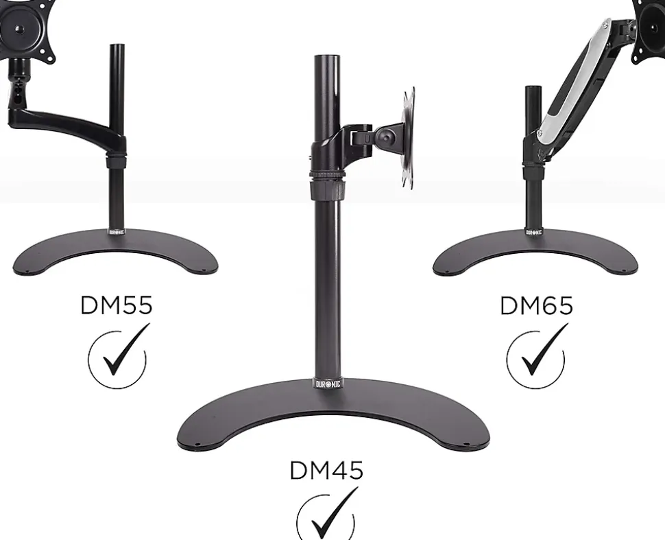 DM25D STAND Socle pour support d'écran et bras de moniteur Alternative à la pince de fixation ou au grommet Duronic
