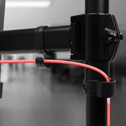 DM35D2 Support 2 écrans PC sur socle pour bureau Bras de moniteurs Rotatif Inclinable Pivotant Compatible VESA 75 100 Duronic