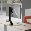 DM12D1 Support écran PC sur socle pour bureau Bras de moniteur Rotatif Inclinable Pivotant Compatible VESA 75 100 Duronic