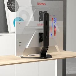 DM12D1 Support écran PC sur socle pour bureau Bras de moniteur Rotatif Inclinable Pivotant Compatible VESA 75 100 Duronic