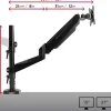DMG52 Support 2 écrans PC à pince pour bureau Bras de moniteur Rotatif Inclinable Pivotant Compatible VESA 75 100 Duronic