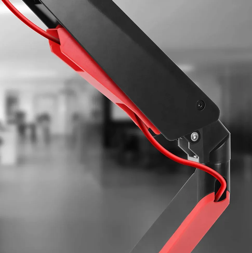 DMGM5X1 Support écran PC à pince pour bureau Bras de moniteur Rotatif Inclinable Pivotant Compatible VESA 75 100 Duronic