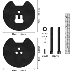 DM-GR-01 BK Grommet pour support d'écran de la gamme DM35 et DM451 Fixation par perçage pour remplacer la pince Duronic