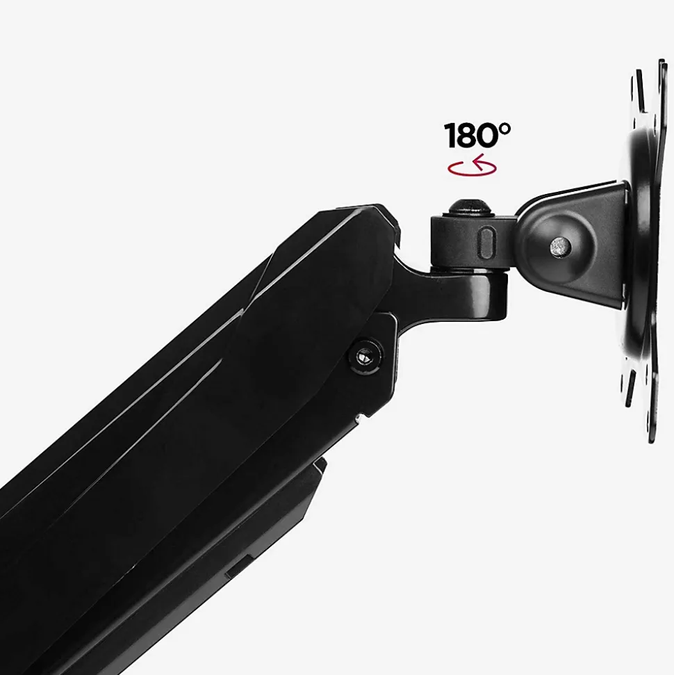 DMG51X2 Support écran PC à pince pour bureau Bras de moniteur Rotatif Inclinable Pivotant Compatible VESA 75 100 Duronic