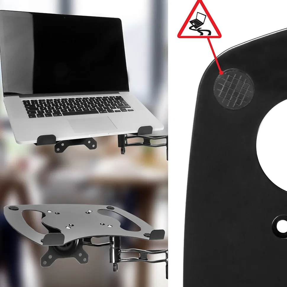 DML1 BK Support pour ordinateur portable tablette accessoire Compatible avec la gamme DM35 VESA 75 100 Duronic