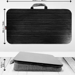 DML412 Plateau pour ordinateur portable Support pour tablette Lapdesk à poser sur les genoux ou sur un bureau Duronic
