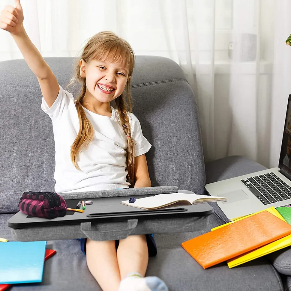 DML433 Plateau pour ordinateur portable Support pour tablette Lapdesk à poser sur les genoux ou sur un bureau Duronic