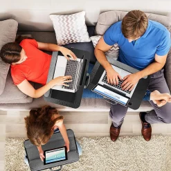 DML433 Plateau pour ordinateur portable Support pour tablette Lapdesk à poser sur les genoux ou sur un bureau Duronic