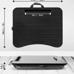DML432 Plateau pour ordinateur portable Support pour tablette Lapdesk à poser sur les genoux ou sur un bureau Duronic