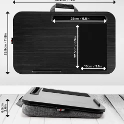 DML422 Plateau pour ordinateur portable Support pour tablette Lapdesk à poser sur les genoux ou sur un bureau Duronic