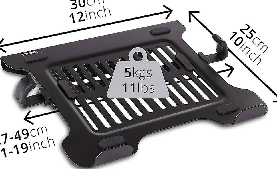 DML7 Support pour ordinateur portable tablette accessoire Compatible avec toutes les gammes VESA 75 100 Charge max 5 kg Duronic
