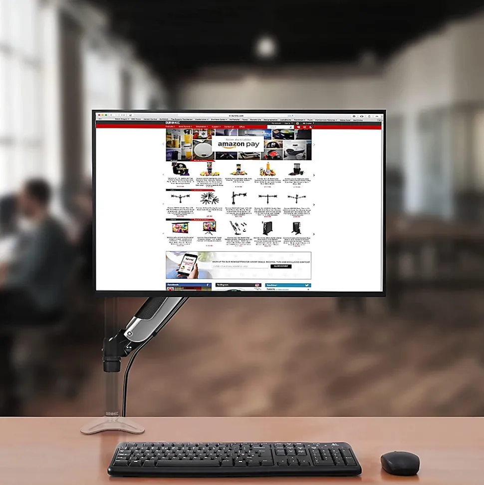 DML6S1 Bras complet pour ajouter un écran ou accessoire sur un support de la gamme DM65 Ajustement vertical à la volée Duronic