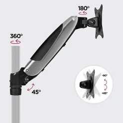 DML6S1 Bras complet pour ajouter un écran ou accessoire sur un support de la gamme DM65 Ajustement vertical à la volée Duronic