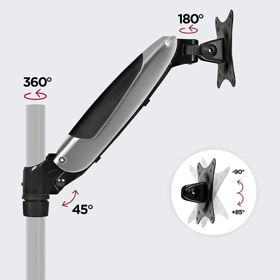 DML6S1 Bras complet pour ajouter un écran ou accessoire sur un support de la gamme DM65 Ajustement vertical à la volée Duronic