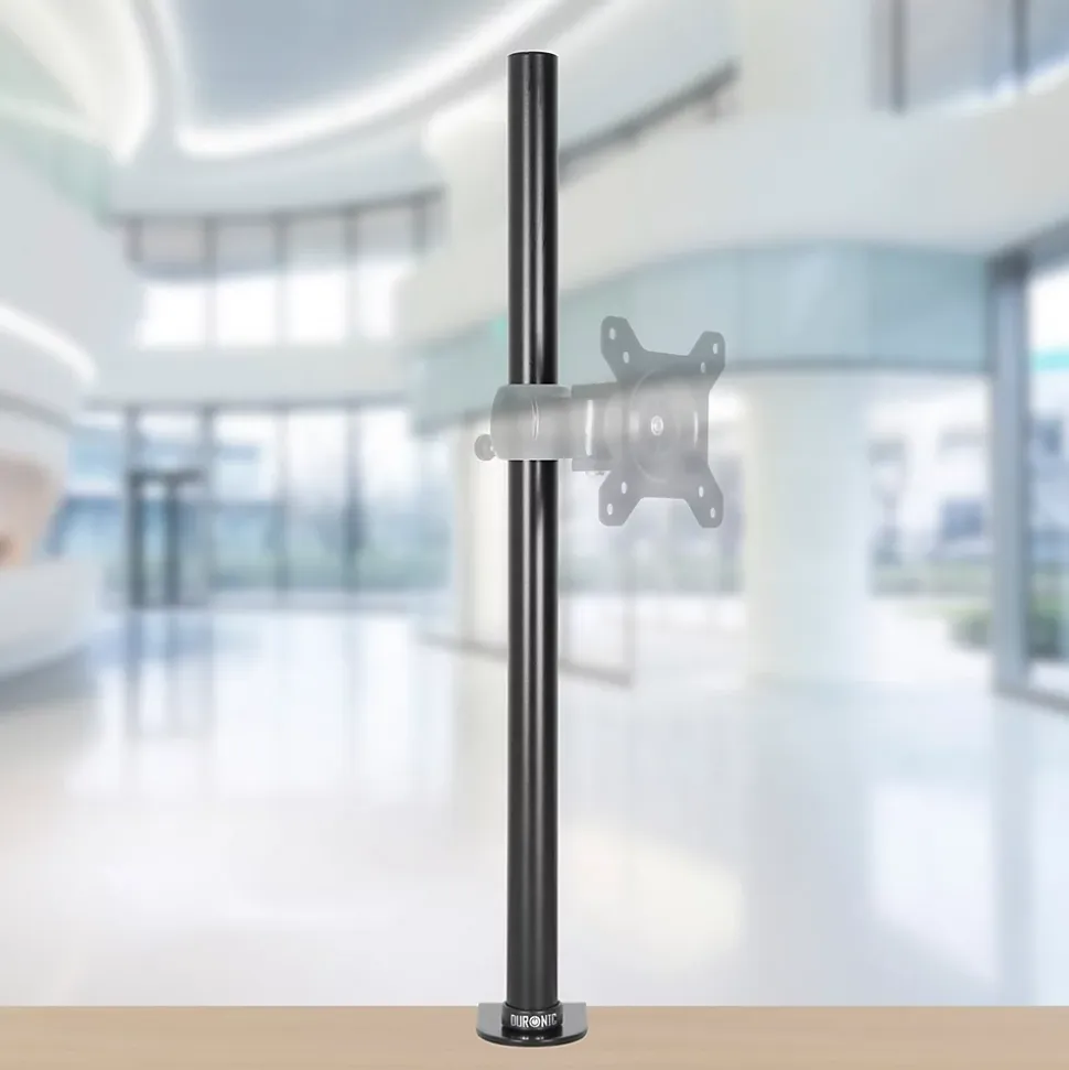 DM35POLE-60 Potence de 60 cm Fixation à pince Compatible avec support d'écran Permet d'ajuster la hauteur de l'écran Duronic