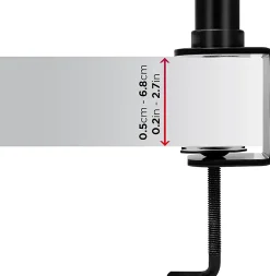 DMT254 Support 4 écrans PC à pince pour bureau Bras de moniteur Rotatif Inclinable Pivotant Compatible VESA 75 100 Duronic