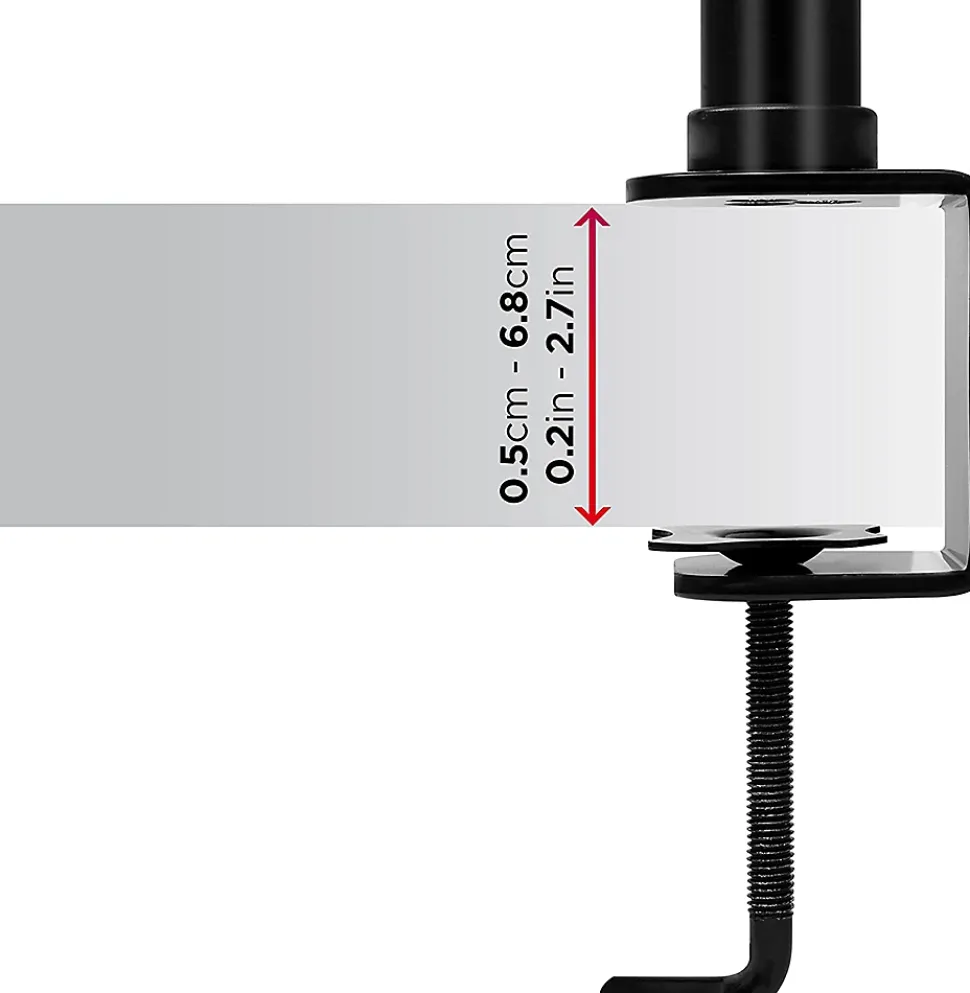 DMT254 Support 4 écrans PC à pince pour bureau Bras de moniteur Rotatif Inclinable Pivotant Compatible VESA 75 100 Duronic