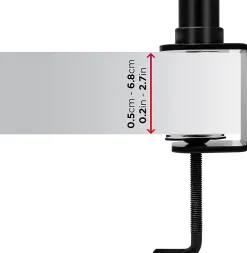 DMT152 Support 2 écrans PC à pince pour bureau Bras de moniteur Rotatif Inclinable Pivotant Compatible VESA 75 100 Duronic