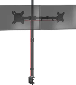 DMT152 Support 2 écrans PC à pince pour bureau Bras de moniteur Rotatif Inclinable Pivotant Compatible VESA 75 100 Duronic