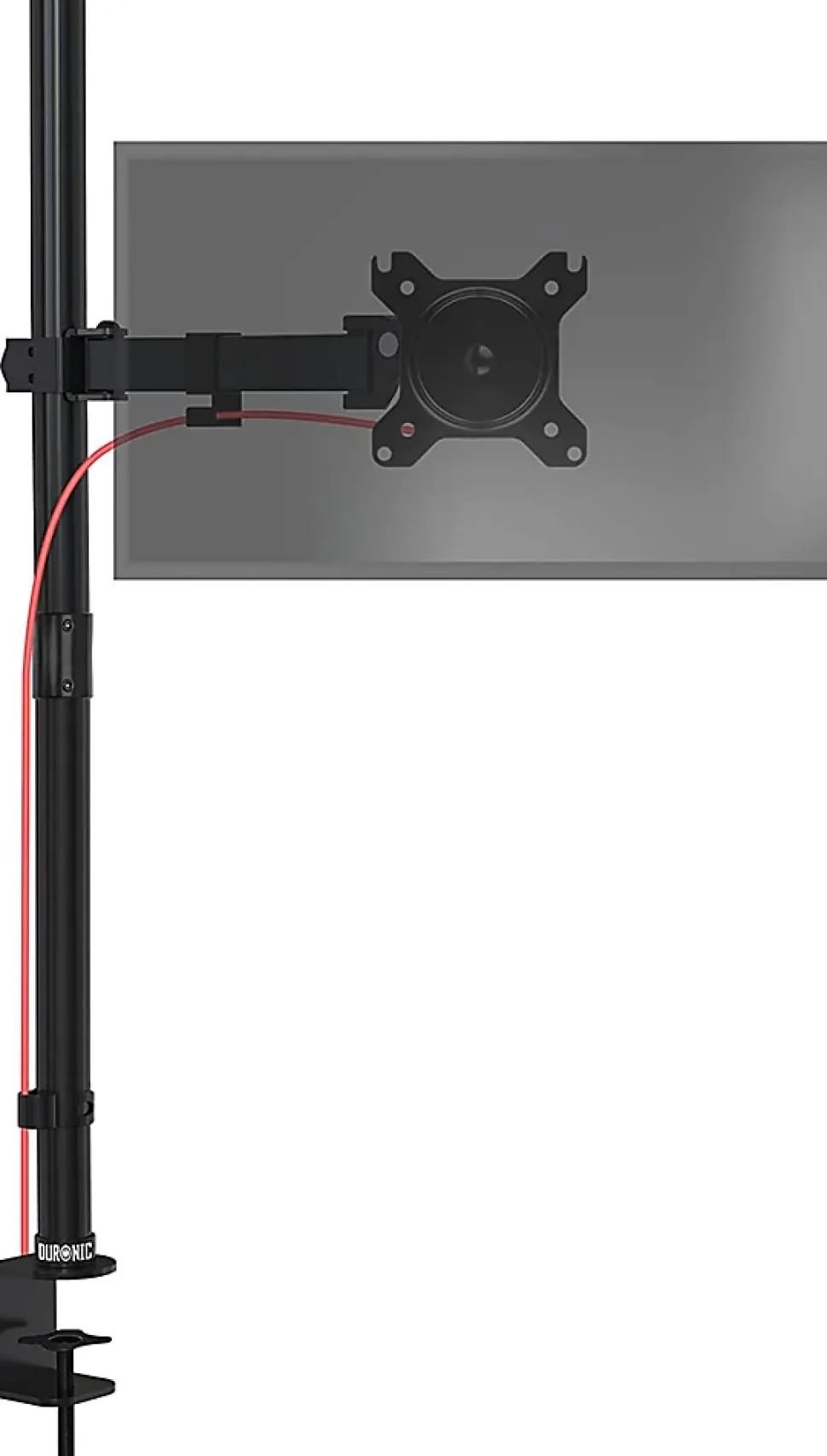 DMT151X2 Support écran PC à pince pour bureau Bras de moniteur Rotatif Inclinable Pivotant Compatible VESA 75 100 Duronic