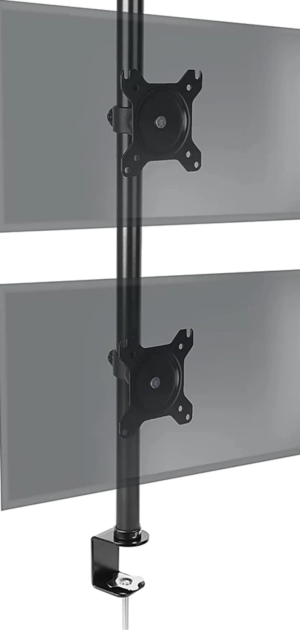 DM15V2 Support 2 écrans PC à pince pour bureau Bras de moniteur Rotatif Inclinable Pivotant Compatible VESA 75 100 Duronic