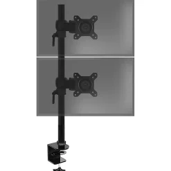 DM35V2X1 Support 2 écrans PC à pince pour bureau Bras de moniteur Rotatif Inclinable Pivotant Compatible VESA 75 100 Duronic