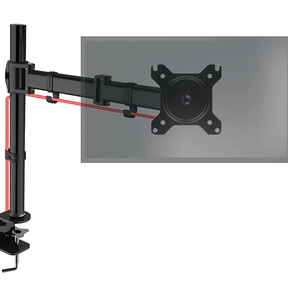 DM251X3 BK Support écran PC à pince pour bureau Bras de moniteur Rotatif Inclinable Pivotant Compatible VESA 75 100 Duronic
