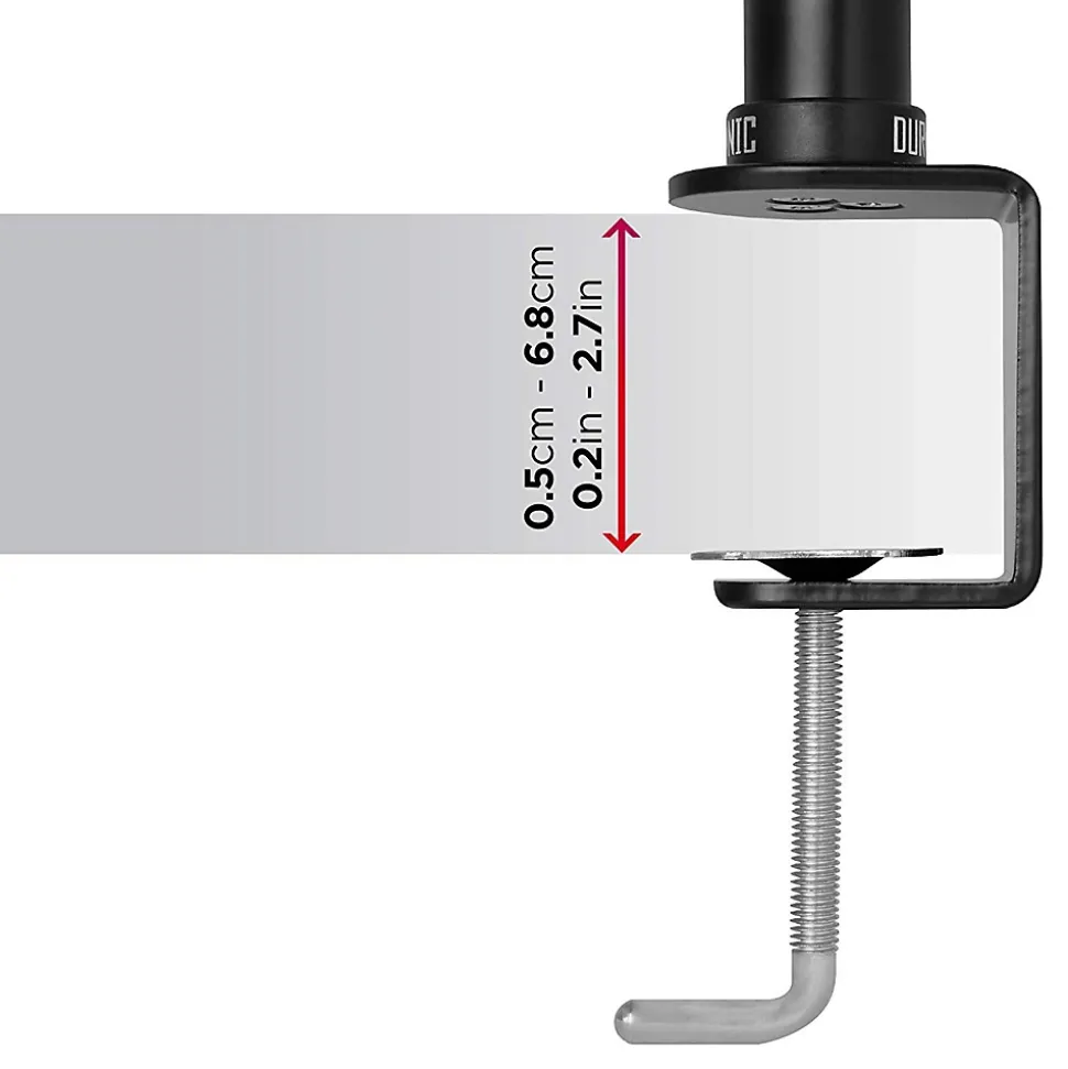DM351X3 BK Support écran PC à pince pour bureau Bras de moniteur Rotatif Inclinable Pivotant Compatible VESA 75 100 Duronic