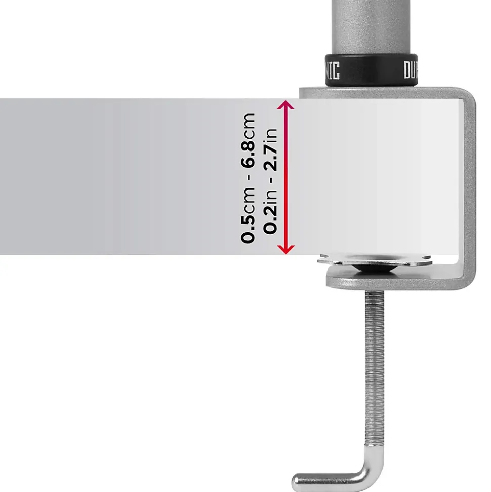DM351X3 SR Support écran PC à pince pour bureau Bras de moniteur Rotatif Inclinable Pivotant compatible VESA 75 100 Duronic
