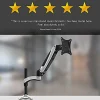 DM651X2 Support écran PC à pince pour bureau Bras de moniteur Rotatif Inclinable Pivotant Compatible VESA 75 100 Duronic