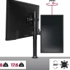 DM151X1 Support écran PC à pince pour bureau Bras de moniteur Rotatif Inclinable Pivotant Compatible VESA 75 100 Duronic