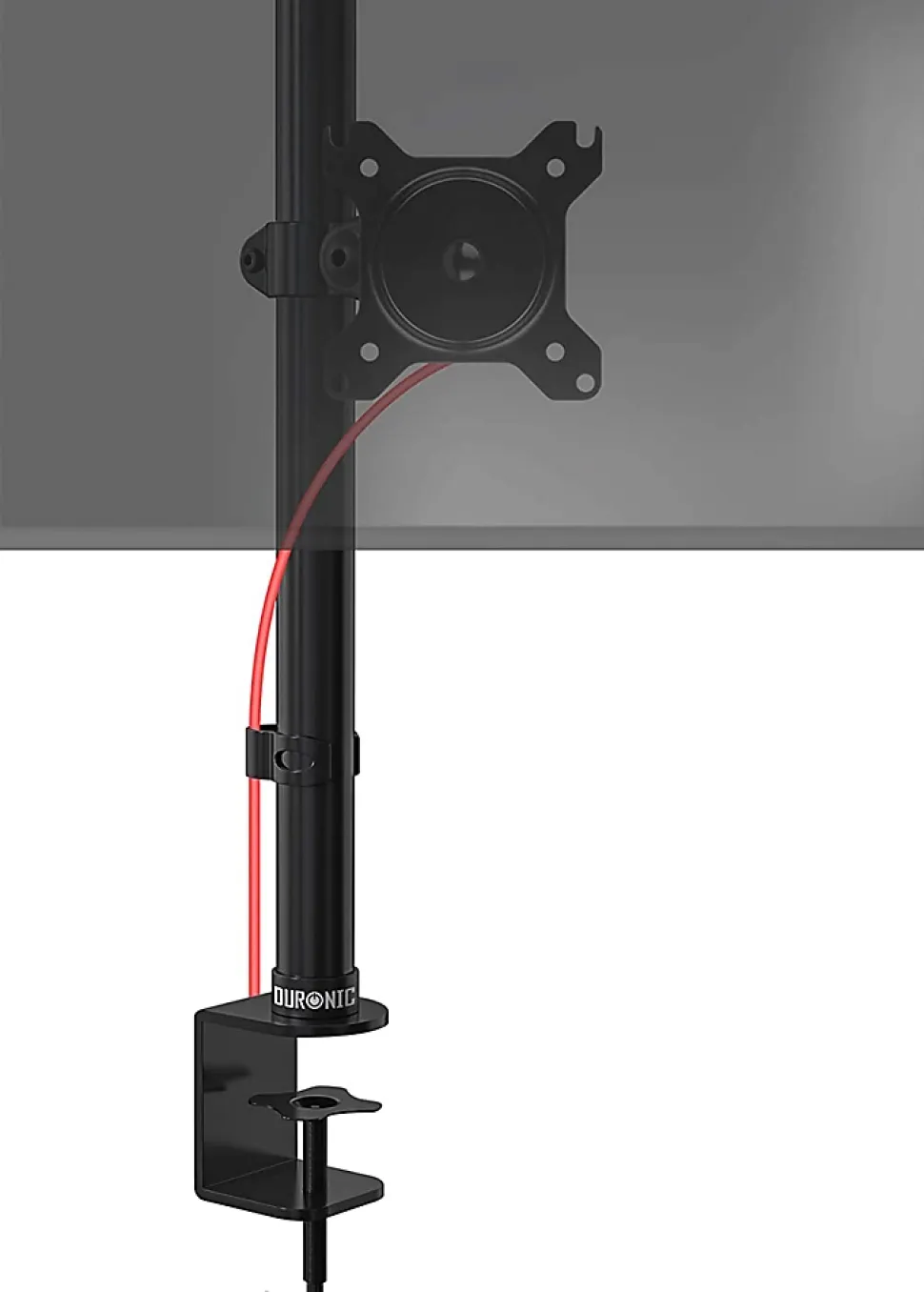DM151X1 Support écran PC à pince pour bureau Bras de moniteur Rotatif Inclinable Pivotant Compatible VESA 75 100 Duronic