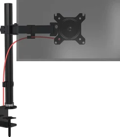 DM151X2 Support écran PC à pince pour bureau Bras de moniteur Rotatif Inclinable Pivotant Compatible VESA 75 100 Duronic