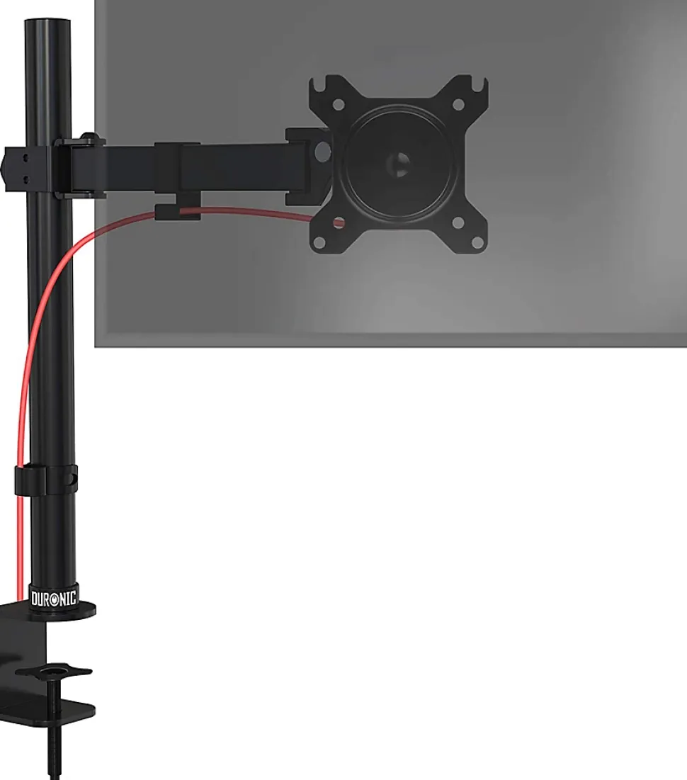 DM151X2 Support écran PC à pince pour bureau Bras de moniteur Rotatif Inclinable Pivotant Compatible VESA 75 100 Duronic