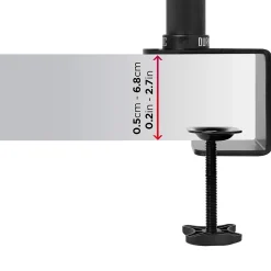 DM451X1 Support écran PC à pince pour bureau Bras de moniteur Rotatif Inclinable Pivotant Compatible VESA 75 100 Duronic