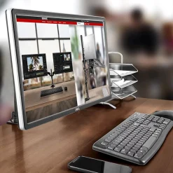 DM451X1 Support écran PC à pince pour bureau Bras de moniteur Rotatif Inclinable Pivotant Compatible VESA 75 100 Duronic