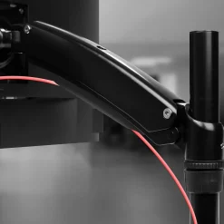 DM551X1 Support écran PC à pince pour bureau Bras de moniteur Rotatif Inclinable Pivotant Compatible VESA 75 100 Duronic