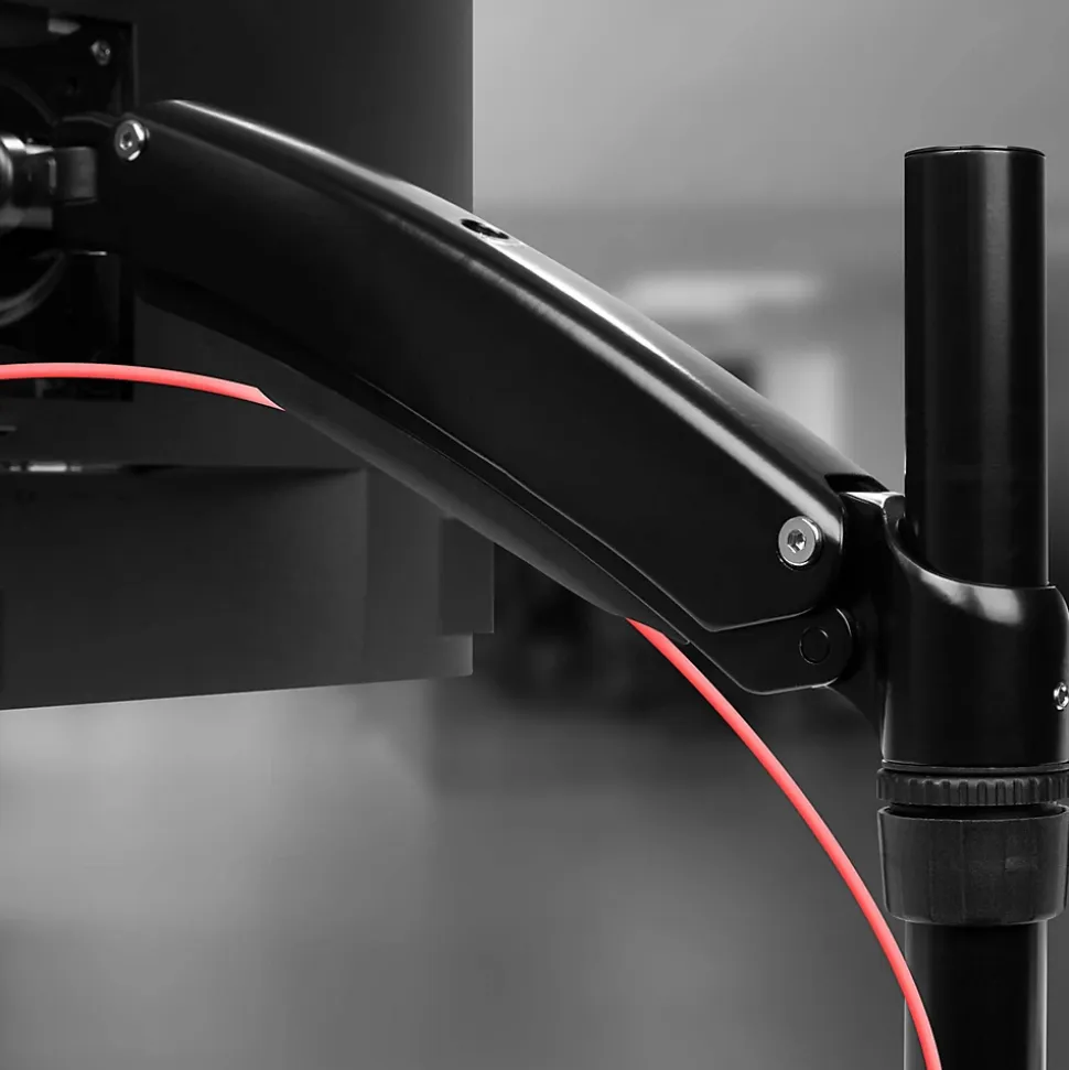DM551X1 Support écran PC à pince pour bureau Bras de moniteur Rotatif Inclinable Pivotant Compatible VESA 75 100 Duronic
