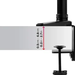 DM551X1 Support écran PC à pince pour bureau Bras de moniteur Rotatif Inclinable Pivotant Compatible VESA 75 100 Duronic