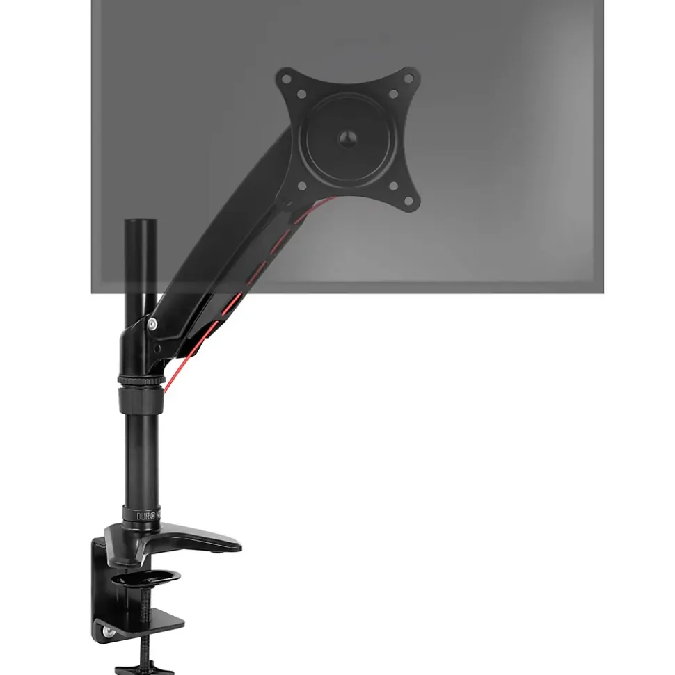 DM551X1 Support écran PC à pince pour bureau Bras de moniteur Rotatif Inclinable Pivotant Compatible VESA 75 100 Duronic
