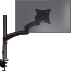 DM451X3 Support écran PC à pince pour bureau Bras de moniteur Rotatif Inclinable Pivotant Compatible VESA 75 100 Duronic