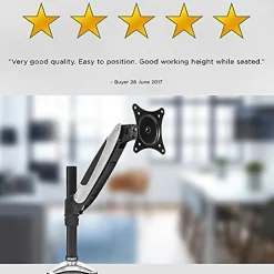 DM651X2 Support écran PC à pince pour bureau Bras de moniteur Rotatif Inclinable Pivotant Compatible VESA 75 100 Duronic