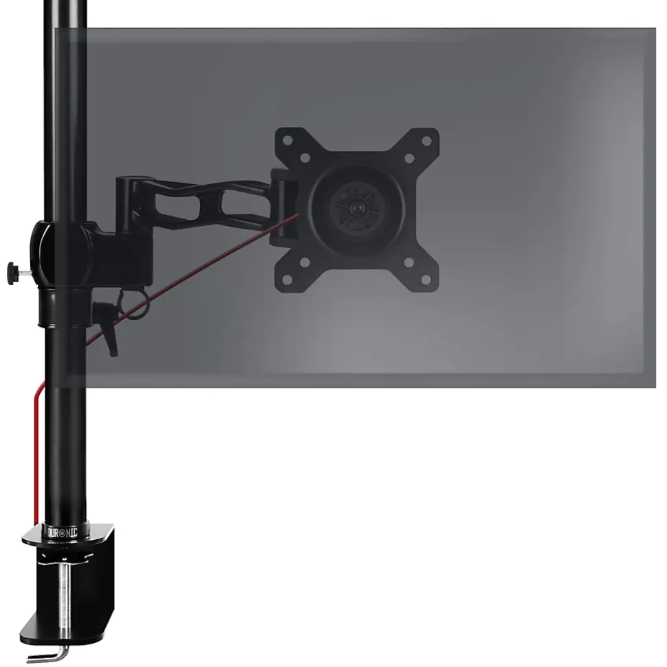 DM351X2 Support écran PC à pince pour bureau Bras de moniteur Rotatif Inclinable Pivotant compatible VESA 75 100 Duronic