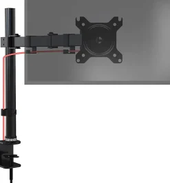 DM151X3 Support écran PC à pince pour bureau Bras de moniteur Rotatif Inclinable Pivotant Compatible VESA 75 100 Duronic