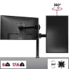 DM251X2 Support écran PC à pince pour bureau Bras de moniteur Rotatif Inclinable Pivotant Compatible VESA 75 100 Duronic