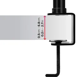 DM251X2 Support écran PC à pince pour bureau Bras de moniteur Rotatif Inclinable Pivotant Compatible VESA 75 100 Duronic