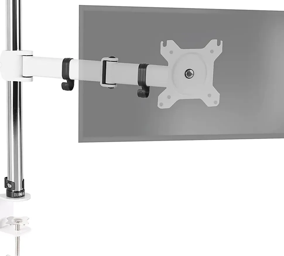 DM251X3 WE Support écran PC à pince pour bureau Bras de moniteur Rotatif Inclinable Pivotant Compatible VESA 75 100 Duronic