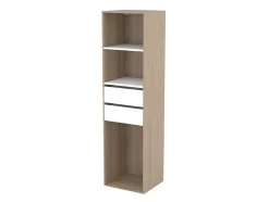 Dressing bicolore 2 tiroirs GoodHome Atomia H. 187,5 x L. 50 x P. 45 cm