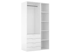 Dressing blanc 4 tiroirs GoodHome Atomia H. 225 x L. 125 x P. 58 cm