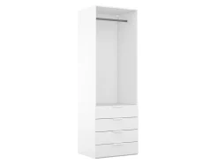 Dressing blanc 4 tiroirs GoodHome Atomia H. 225 x L. 75 x P. 58 cm